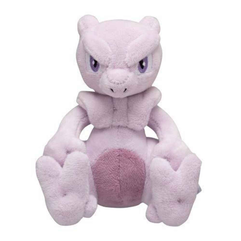 Japan Pokemon Center Original Pokemon Fit Plush - Mewtwo Sitting Cuties